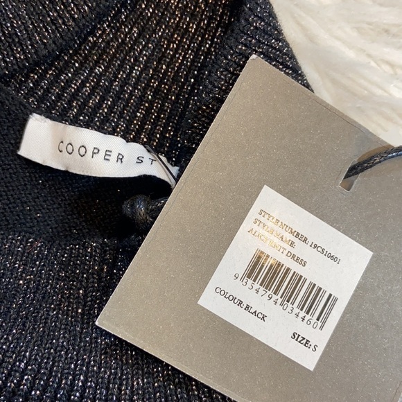 NWT Cooper St Metallic Shimmer Mockneck Alice Knit Dress sz S - Picture 3 of 9